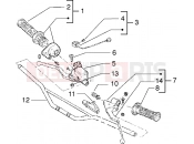 Handlebars component parts - Gilera H@k M.Y. 2001