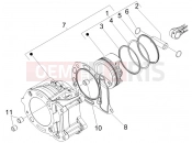 Cylinder-piston-wrist pin unit - Gilera Nexus 125 2007