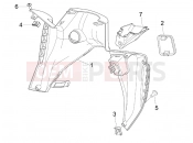 Front glove-box - Knee-guard panel - Gilera Nexus 125 2007