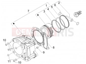 gilera 2006 Nexus 250 Cylinder-piston-wrist pin unit
