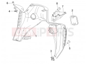 Front glove-box - Knee-guard panel - Gilera Nexus 500 SP 2007