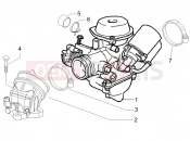 gilera 2009 Oregon 250 Carburettor, assembly - Union pipe