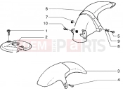gilera Runner 50 2T Front and rear mudguard