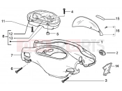 Speedometers kms.-handlebar covers - Gilera Runner 50 Purejet