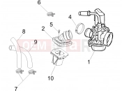 gilera 2007 Runner 50 SP Carburettor, assembly - Union pipe