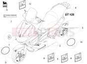gilera 2008 Runner 125 ST 4T Plates - Emblems