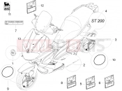 gilera 2011 Runner 200 ST 4T Plates - Emblems