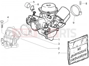 gilera 2006 Runner 125 VX 4T Carburettor, assembly - Union pipe
