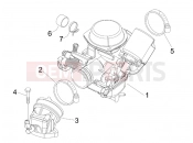 gilera 2006 Runner 125 Race VX 4T Carburettor, assembly - Union pipe