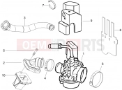 gilera 2007 Stalker 50 Carburettor, assembly - Union pipe