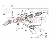 gilera 2007 Stalker 50 hátsó burkolat - sárvédő