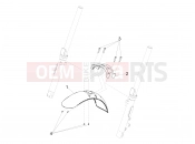 Front mudguard-Pillar - Motoguzzi V9 Bobber 850 ABS 2016