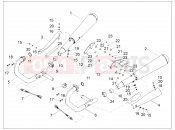 Exhaust pipe - Motoguzzi V9 Roamer 850 ABS 2016