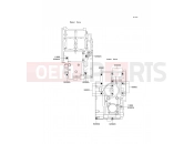 Crankcase Bolt Pattern - Kawasaki EL250 (EL250-E1) 1991
