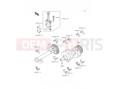 Crankshaft - Kawasaki KLE500 (KLE500-A6) 1996