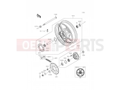 Rear Hub - Kawasaki ER-6f (EX650ECF) 2012