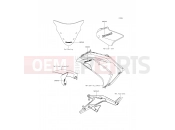 Decals(Black) - Kawasaki ER-6f ABS (EX650FFF) 2015