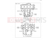 Crankcase Bolt Pattern - Kawasaki ZZR1400 (ZX1400A7F) 2007