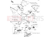 Turn Signals - Kawasaki ZZR1400 (ZX1400A7F) 2007