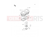 Cylinder/Piston(s) - Kawasaki W650 (EJ650-A4) 2002