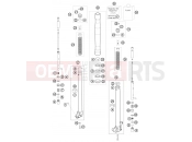 FRONT FORK DISASSEMBLED - KTM 65 SX (6001I6) [EU] 2009