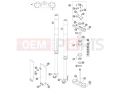 FRONT FORK, TRIPLE CLAMP - KTM 85 SX (6001D9) [EU] 2004