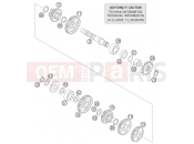 TRANSMISSION II - COUNTERSHAFT - KTM 85 SX (6001D9) [EU] 2004