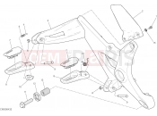 DUCATI 2015 Monster 821 Dark FOOTRESTS, RIGHT [MOD:M821DARK]