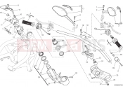DUCATI 2015 Monster 1200 S Stripe HANDLEBAR AND CONTROLS [MOD:M1200STR]