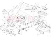DUCATI 2015 Monster 1200 S Stripe FOOTRESTS, LEFT [MOD:M1200STR]