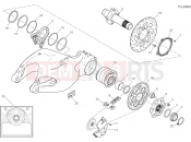 DUCATI Multistrada 1200 S D Air HUB, REAR WHEEL [MOD:MS1200SA]