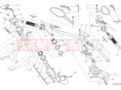 DUCATI Monster 821 Stripe HANDLEBAR AND CONTROLS [MOD:M821 STR]