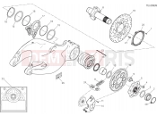 DUCATI 2016 Multistrada 1200 Pikes Peak HUB, REAR WHEEL [MOD:MS1200PP]