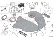 DUCATI Monster 821 Stripe FUEL TANK [MOD:M821 STR]
