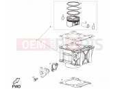 Cylinder - Piston - Derbi Terra 125 2012
