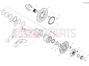 DUCATI 2021 Diavel 1260 Lamborghini REAR WHEEL SPINDLE [MOD:DVLAMBO]