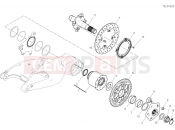 DUCATI 2020 Hypermotard 950 Rear Wheel Spindle