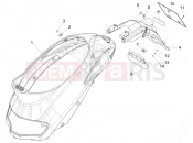 Rear cover - Splash guard - Piaggio Liberty 125 Poste 2019