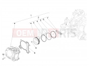 Cylinder-piston-wrist pin unit - Piaggio MP3 350 Maxi Sport 2020