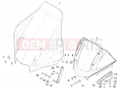 Windshield - Glass - Piaggio MP3 350 Maxi Sport 2020
