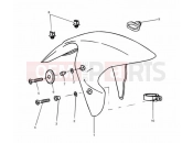 TRIUMPH SPEED TRIPLE 885cc\955cc (EFI) > 141871 Front Mudguard US,CA,SG Only