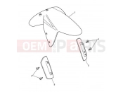 Front Mudguard - Triumph SPEED TRIPLE 210445 > 461331 2007