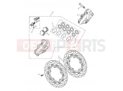 Front Brake Caliper & Discs - Triumph SPEED TRIPLE 461332 > 735437 2013