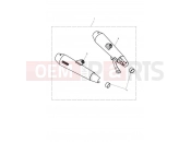 Triumph 2020 STREET TWIN Silencer Kit, High Level, Slv