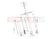 Triumph 2021 SCRAMBLER 1200 XE Front Forks & Lower Yoke