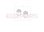Triumph 2018 TIGER 1200 XCX Valve Cap Kit, Bubble Badge, Black