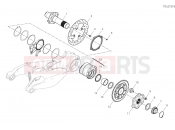DUCATI 2023 Panigale V2 REAR WHEEL SPINDLE