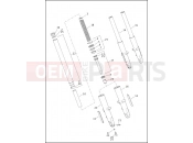 Harley-Davidson 2014 CVO/CUSTOM CVO LIMITED  - FLHTKSE FORK, FRONT