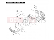 Harley-Davidson 2010 DYNA DYNA SUPER GLIDE  - FXD BATTERY TRAY & BATTERY