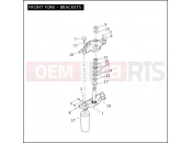 FRONT FORK - BRACKETS - Harley-Davidson TRI GLIDE ULTRA CLASSIC - FLHTCUTG 2010